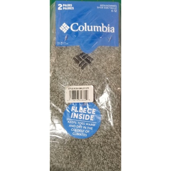 Columbia Thermal Crew Socks Cushioned Sole Cold Days Warm Comfort Men's Sz 6-12 - Picture 5 of 5